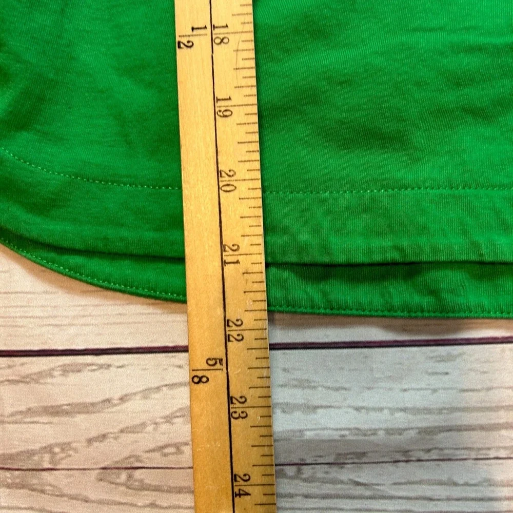 Adidas Short Sleeve‎ Cotton Green Tee Shirt With Pink Logo Girls Size M 10/12